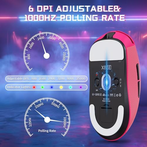 ATTACK SHARK X8 SE Tri-Mode Wireless Gaming Mouse Ergonomic 59g Lightweight