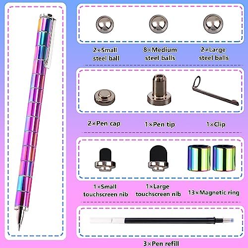 Magnetic Fidget Pen Teen Gifts: Cool Gadget For Men Teacher Appreciation Gifts Graduation Gift For Her Him Stress Relief Fidget Toy For 13 14 15 16 17 18 Year Old Boys Girls,Office Desk Accessories