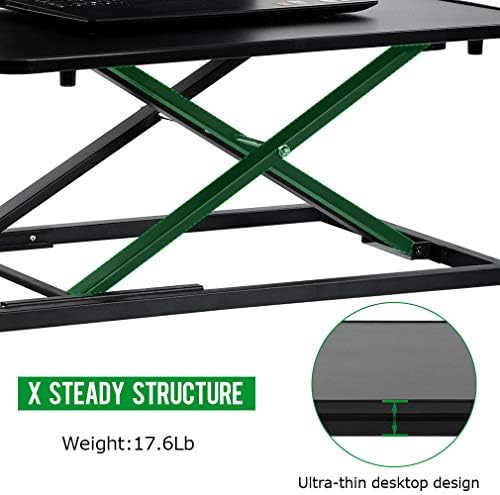 Standing Desk Height Adjustable 29 inch Computer Workstation Stand Up Desks Sit Stand Converter Desktop Riser Table for Laptop & Computer Monitors