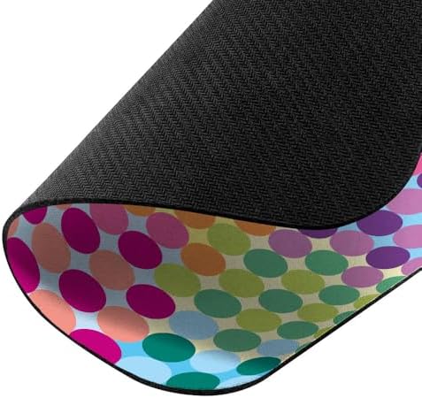 Non-Slip Rectangle Mousepad, WIRESTER Colorful Checkered Pattern S3 Mouse Pad for Home, Office and Gaming Desk
