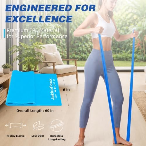 5 Pcs Resistance Bands for Working Out, Latex Free, Physical Therapy Bands, Exercise Bands Set for Stretching, Suitable for Rehab, Yoga,Pilates, Home Gym