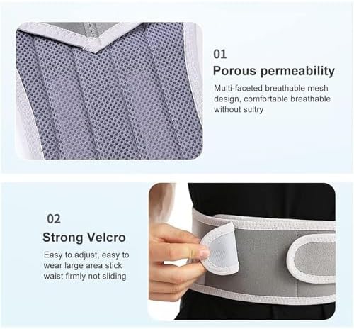 Breathable Posture Corrector for Men and Women Full Back Brace Humpback Girdle Spine Lumbar Support Belt Therapy Corset Shoulder Neck Clavicle Waist Pain Relief(Grey,S)