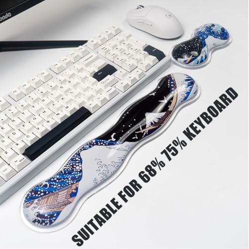Gel Keyboard and Mouse Wrist Rest Set,Wrist Pad for Computer Keyboard