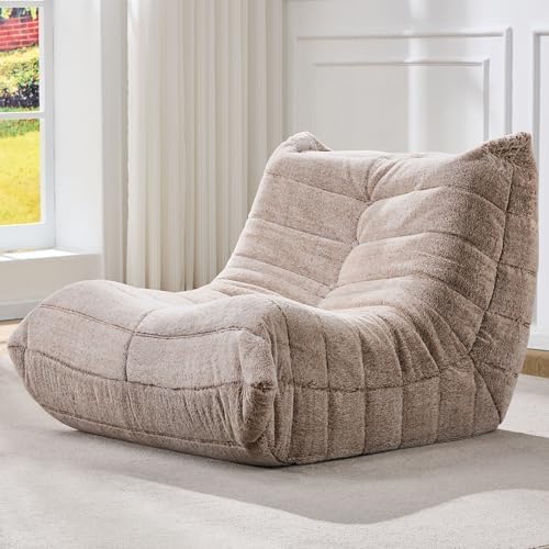 Hobestluk Adults Bean Bag Chair Faux Fur BeanBag Couch for Living Room