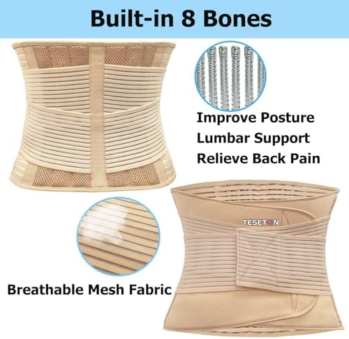 Back Brace for Lower Back Pain, Lumbar Support for Women&Men 02 Beige-XL