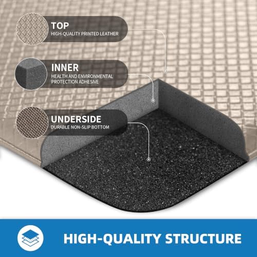 Kitchen Mats for Floor, [2PCS] Anti-Fatigue Kitchen Rugs, Khaki