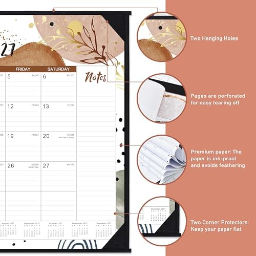2026-2027 Desk Calendar - Desk Calendar 22'' x 17'', Jul 2026 - Dec 2027