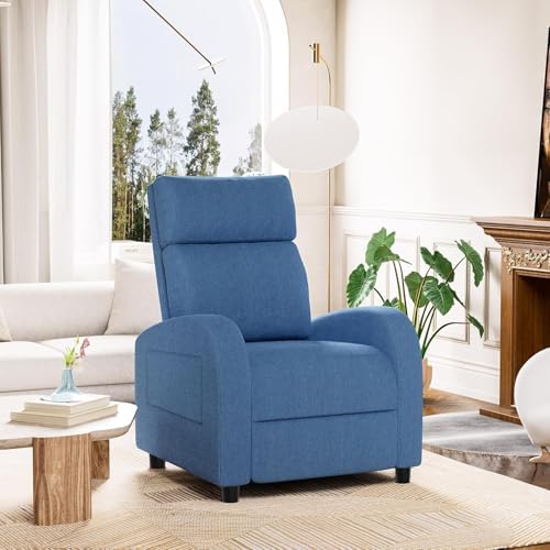 Homall Recliner Chair, Recliner Sofa Fabric for Adults, Blue Recliners