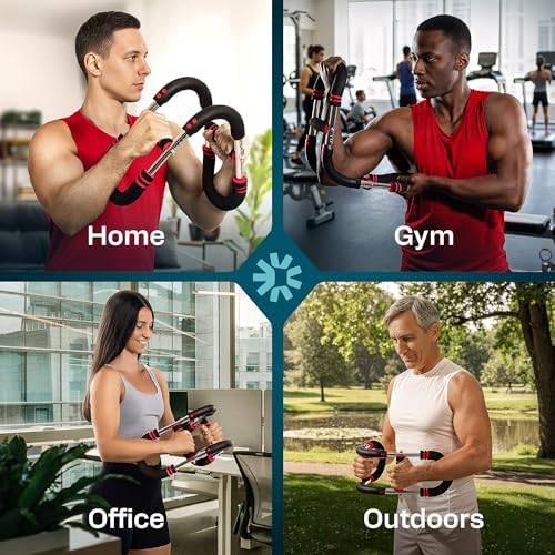 Twister Arm Trainer | Chest Workout Equipment Also for Biceps, Shoulders, Forearms, Back, Legs; Arm Chest Trainer for Men, Women, Beginners, Pros | 2 Spring Sets, 30-140 lbs