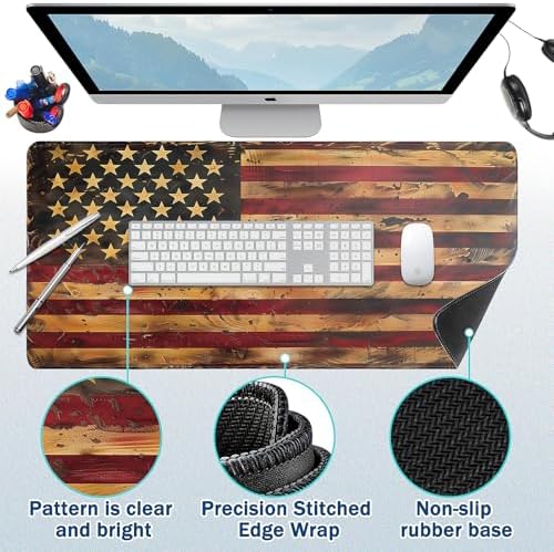 Mouse Pad Gaming - Desk Mat for Keyboard and Mouse - Large Mouse Pad for Desk, Mousepad (35.4" X 15.7") with Non-Slip Base, Desks Pad Mat Office and Home