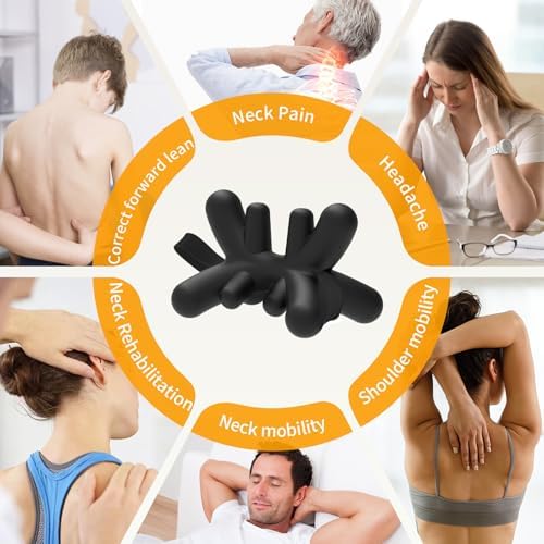 Occipital Release Tool for Neck, Suboccipital Release Tool and Shoulder Trigger Point Massager, Deep Tissue Acupressure Massage Tool for Headache, TMJ and Cervical Tension Relief, Hands-Free Design
