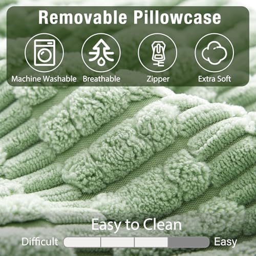 Reading Pillow for Bed Sitting Up with Large Pockets,Modern Style
