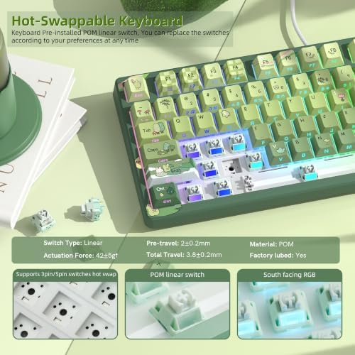 Womier SK80 75% Keyboard with Color Multimedia Display Mechanical Keyboard