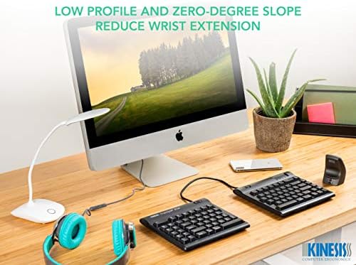 KINESIS Freestyle2 Blue Wireless Ergonomic Keyboard for Mac (9" Standard Separation), Dark Gray
