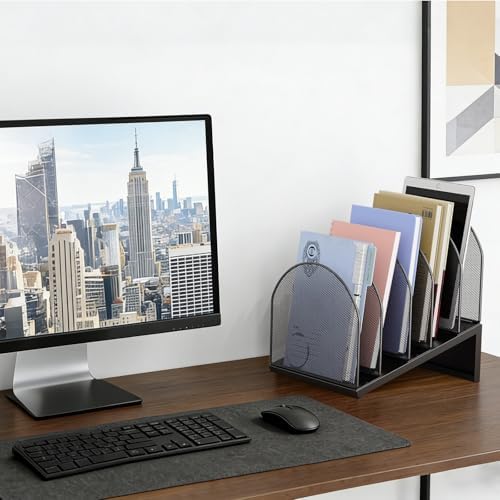 gianotter Desktop File Organizer with 5 Compartments