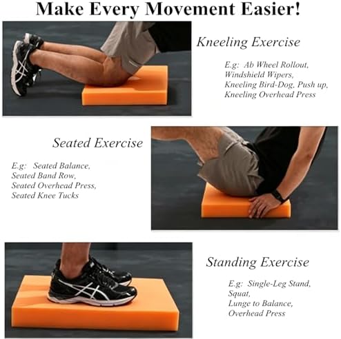 High-Density Balance Pad, Extra Large Balance Pad for Physical Therapy, TPU Foam Balance Board for Rehabilitation Stability Workout Knee and Ankle Exercise