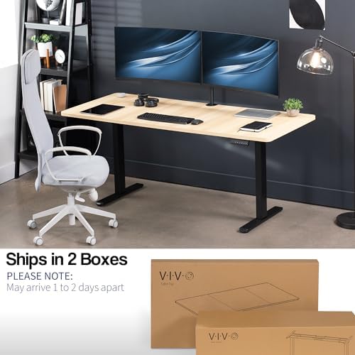 VIVO Light Wood 71 x 30 in Standing Desk, DESK-KIT-E2B7C