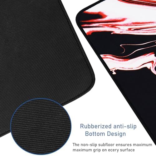 Large Extended Mouse Pad with Stitched Edges Waterproof 31.5X15.7In