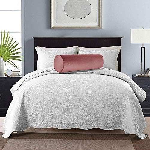 Tinbolunce Memory Foam Roll Pillow for Knee/Leg/Neck - Full Moon Bolster/Round Cylinder Pillow for Sleeping on Side or Back - Removable Cooling Cover Length 18" x 6" Diameter (Gray Pink)