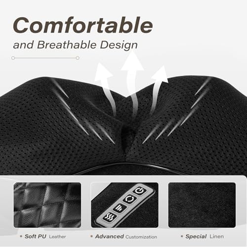 Blue Elf Shiatsu Neck,Back&Shoulder Massager with Heat,Women Men Gifts