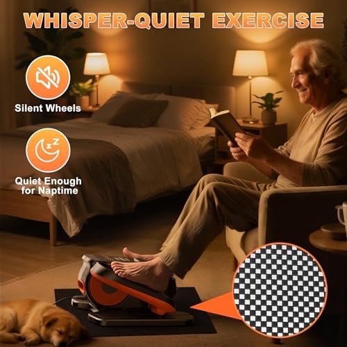 Low Impact Mini Under Desk Elliptical Quiet Electric Leg Exerciser