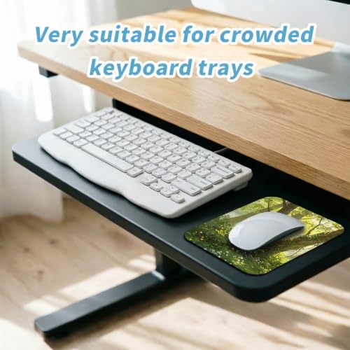 Small Mouse pad, with Edge-Sewn Design, extends Service Life by Twice, occupying the Optimal Size for the Mouse and Wrist Position. (Forest)