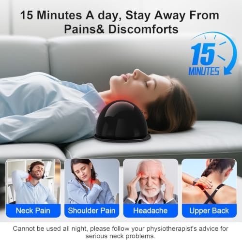 Dynamic Neck Stretcher: Red Light Heat Therapy Cervical Traction