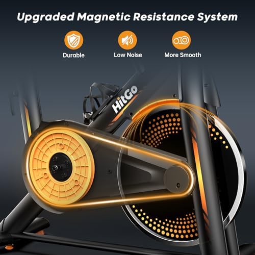 HitGo Office Exercise Bike Desk Chair,330 lbs Heavy Duty Under Desk Bike with 9-Level Height Adjustable Seat 24.4"-33.8",8-Level Resistance & Rolling Wheels,Quiet Fitness Chair for Home Office