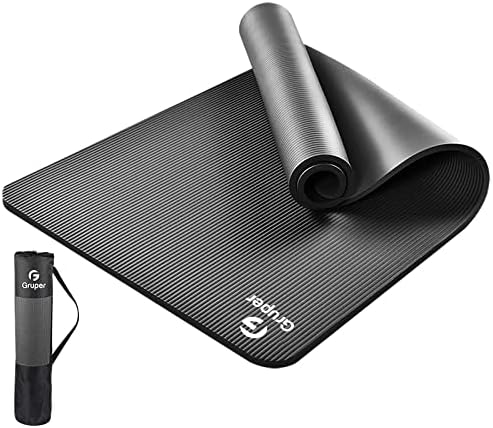 Gruper Yoga Mat Non Slip, 10/15mm Thick NBR Extra Thick Yoga Mat