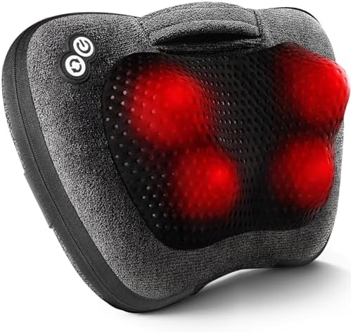 VIKTOR JURGEN Shiatsu Back Massager with Heat for Pain Relief, Dark Gray