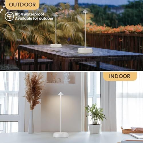 Cordless Touch Table Lamp Rechargeable LED Battery Operated 6000mAh