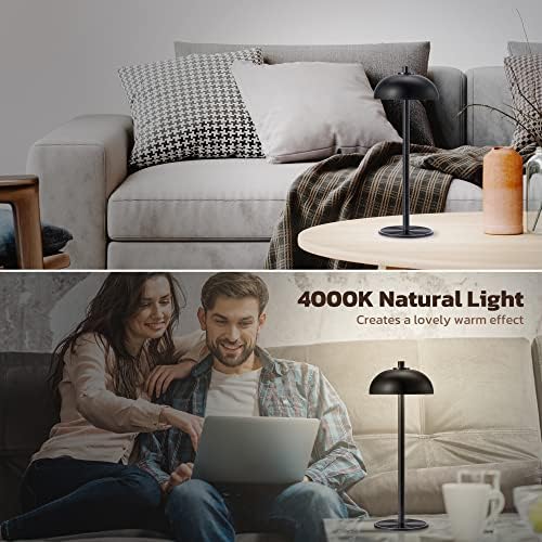 2 Pack Cordless Table Lamp Rechargeable, 5000mAh Battery Table Light