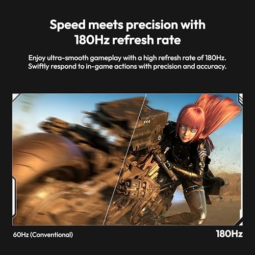 Pixio PX278 Wave 27 inch 180Hz Refresh Rate Quad HD 1440p Resolution Fast IPS Panel 1ms GTG Response Time Built-in Speakers Gaming Monitor with AMD FreeSync