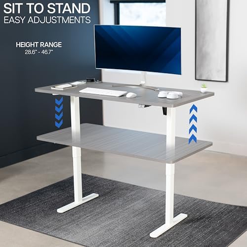 VIVO Dark Gray 60 x 30 in Standing Desk, DESK-KIT-0W6G