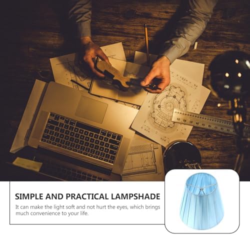 OSALADI Decorative Blue Lamp Shade Simple Chic Cloth Cover for Table Wall Floor Lamps Home Lighting Accessory Soft Light Filter for Bedroom and Study