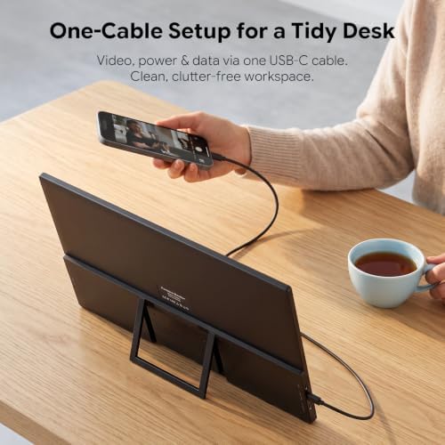 Dopesplay 15.6" FHD Portable Monitor with Adjustable Stand & Sleeve