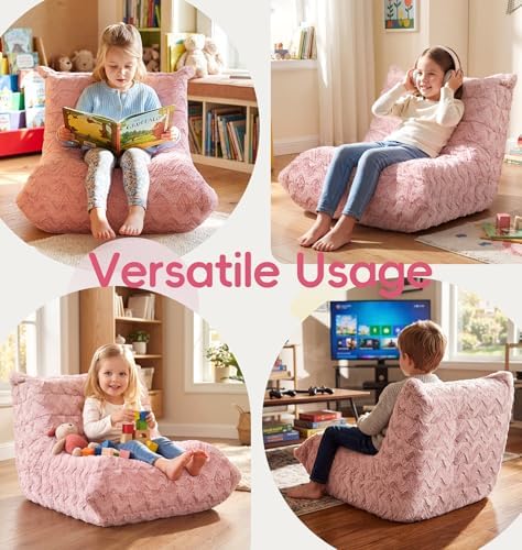 Hobestluk Small Bean Bag Chair Fireside Floor Chair BeanBag Couch Togo Sofa