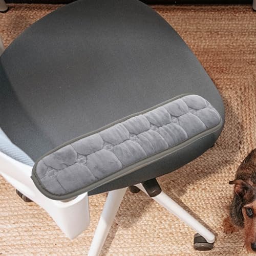Gatuida Chair Armrest Pads 1 Pair Elastic Armrest Covers for Office Home Chairs Handrail Mat Protector for Elbows and Forearms Easy Install Removable Washable 17.71 X 3.93 X 0.39 in