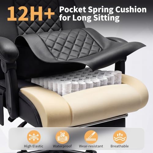 HOFFREE 8-Point Vibration Massage Office Chair with Heat for Home Office
