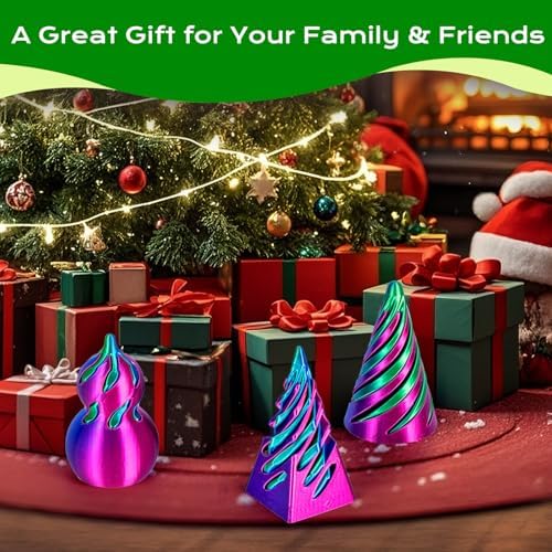 3D Printed Fidget Toys (3 Pack), Impossible Cone & Pyramid Spiral Toy, Optical Illusion Passthrough Desk Toys for Adults & Kids, Stress Relief Sensory Fidgets for Anxiety, Cool Office Gifts, 3PCS