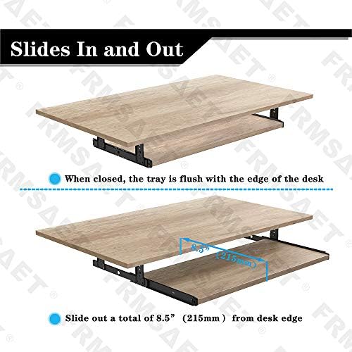 FRMSAET Office Product 20/24/30 inch Keyboard Drawer Tray(30 in, Burlywood)