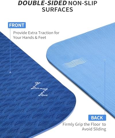 CAMBIVO 72''x48'' Large Yoga Mat, Extra Thick TPE Workout Mat