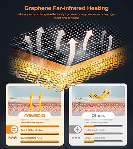 Deep Heated Neck Stretcher with Graphene Heating Pad, Odorless Neck Cloud Cervical Traction Device for Pain Relief, Chiropractic Pillow for Neck & Shoulder Comfort, Gift for Women, Men (Orange)