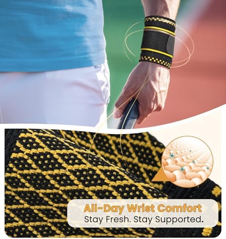 Copper Infused Compression Wrist Support Brace with Adjustable Wrap, Small