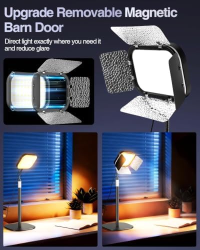 EMART Desktop Zoom Meeting Streaming Key Light with Flexible Gooseneck