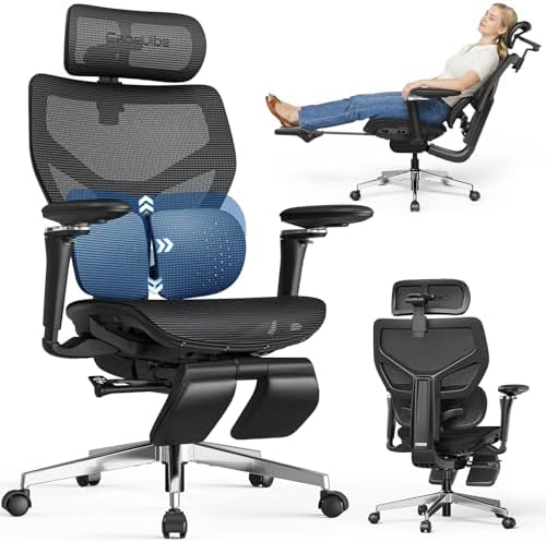 Ergonomic Mesh Office Chair - 10 Hours Comfort Dual Lumbar Support, 330lbs