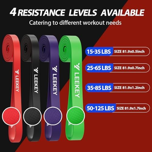 LEEKEY Resistance Bands Set for Pull Up Assistance & Exercise