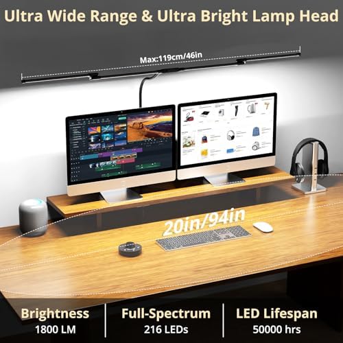 Desk Lamp, 24W Flexible Gooseneck Table Lamp with a Timing Function