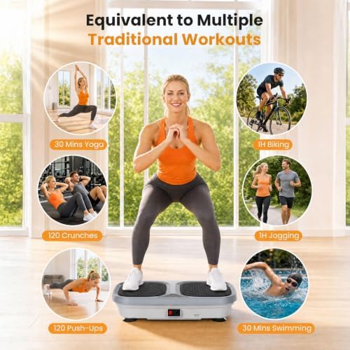 NEWBULIG Vibration Plate Exercise Machine Body Shaker for Home Office