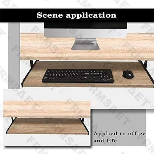 FRMSAET Office Product 20/24/30 inch Keyboard Drawer Tray(30 in, Burlywood)